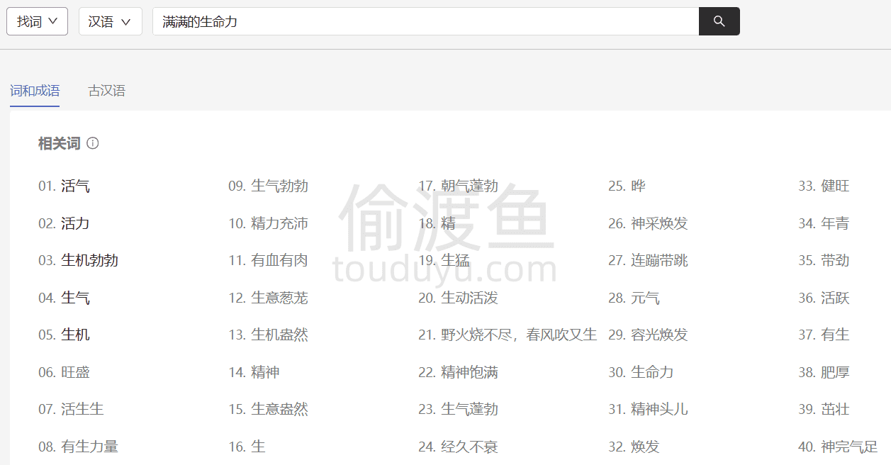 深言达意-一款反向词典查询工具，跟据意思查询词语和句子-偷渡鱼