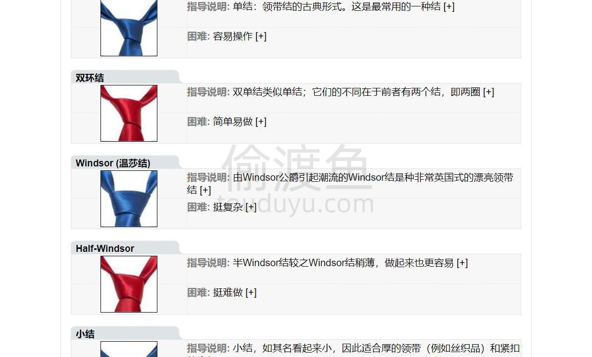 领带结法-一个教你如何打领带的图解网站-偷渡鱼