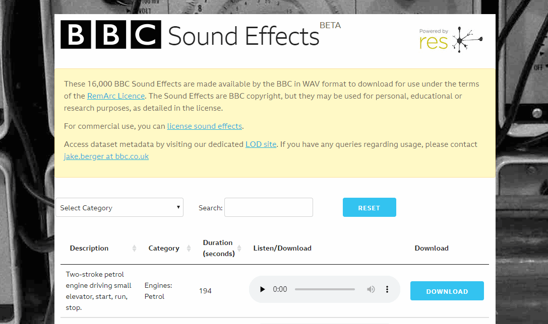 BBC Sound Effects_英国广播公司 BBC 的音效库