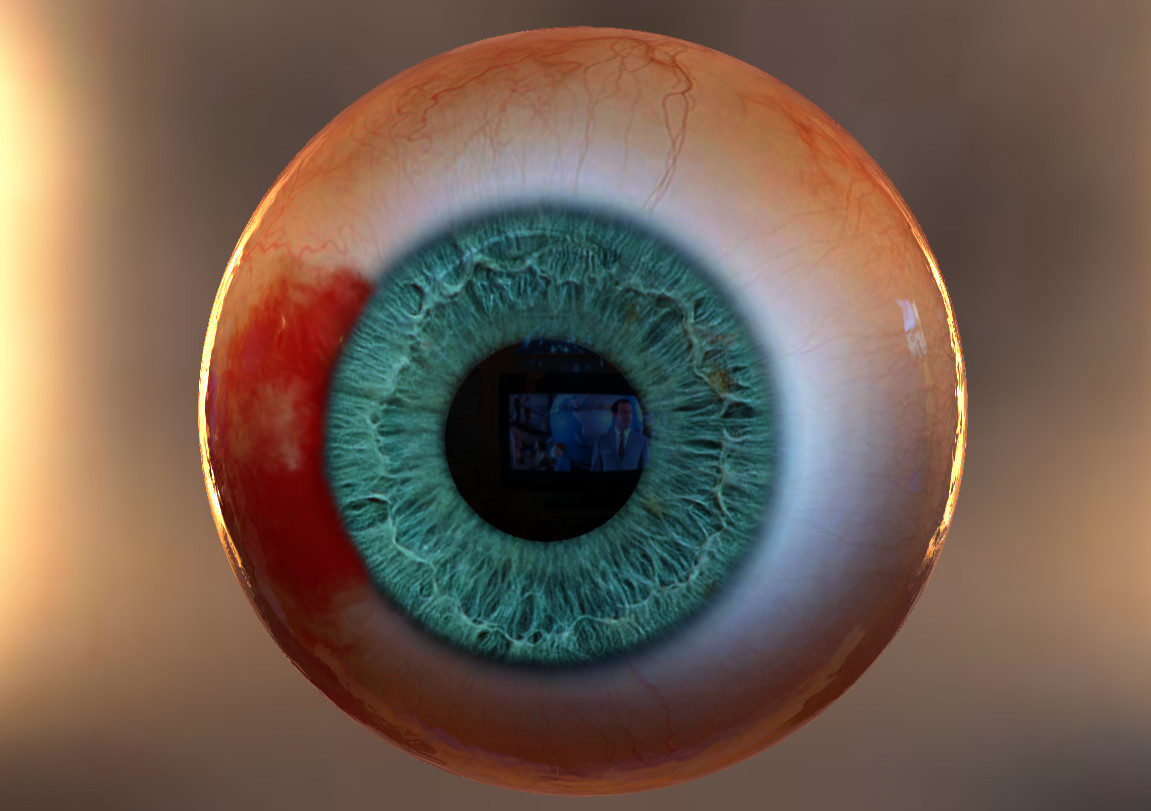 逼真的模拟人眼眼球工作_Eye texture raytracing demo